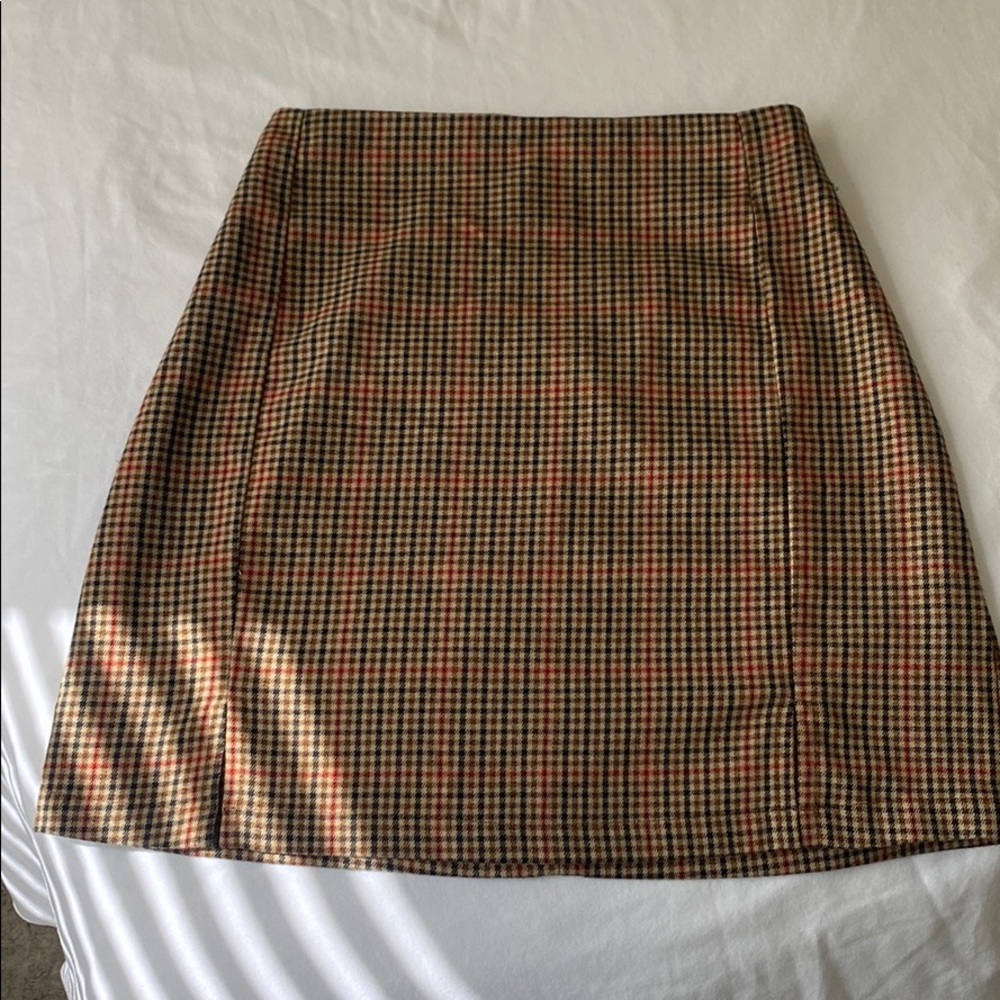 Plaid John Galt mini skirt